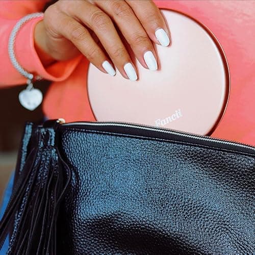 Fancii LED Lighted Travel Makeup Mirror, 1x/10x Magnification - Daylight LED, Compact, Portable, Large 5" Wide Illuminated Folding Mirror - Lumi (Rose Gold) thumbnail 7