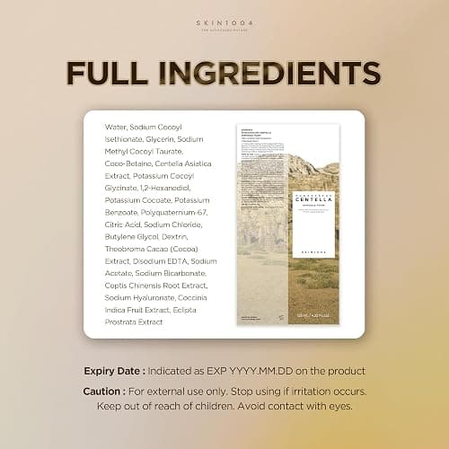 SKIN1004 Madagascar Centella Ampoule Foam, 4.23 fl.oz, Korean Face Cleanser & Makeup Remover with Centella Asiatica, Gentle Daily Cleanser for Soft Skin, Korean Skin Care thumbnail 9