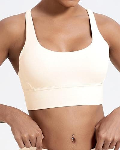 Grace Form Strappy Sports Bra for Women Padded Push Up Sport Bra Athletic Running Workout Bra Yoga Bra thumbnail 3
