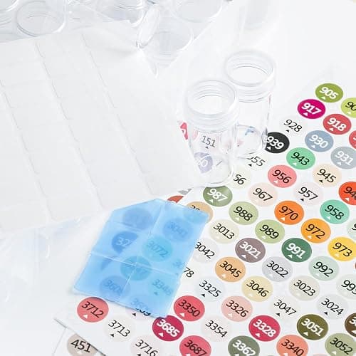 Diamond Painting Storage Containers - 2 Packs 60 Jars Bead Organizer With Labels for Art Accessories and Diamond Dots thumbnail 9