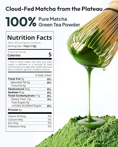 Emerail Ceremonial Grade Matcha Powder, 100% Pure Matcha Powder 60g/2.12oz | First Harvest Green Tea Matcha, Heritage Ceremonial Matcha, Cloud-Fed Matcha Tea Powder, Unsweetened, Vegan, Gluten-Free thumbnail 2