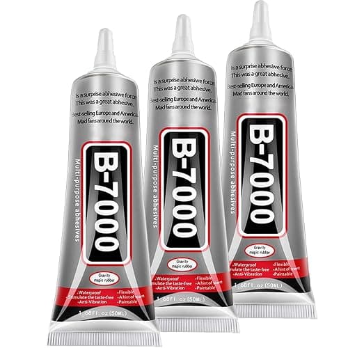 B7000 Jewelry Glue for Jewelry Making, FITTDYHE 3PCS 50ML/1.69 fl oz Clear B-7000 Glue Rhinestone, Multipurpose Super Adhesive for Phone Repair Nail Art Wood Glass Charms - Image 1