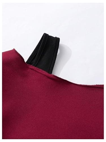 SOLY HUX Girl's Cold Shoulder Sweatshirts Bow Graphic Long Sleeve Shirts Pullover Fall Clothes thumbnail 3