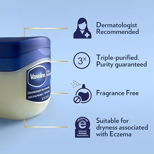 Vaseline Original Petroleum Jelly Variety Pack, 2 Sizes (7.5 Oz & 1.75 Oz) – Hypoallergenic Skin Protectant, Unscented Healing Ointment for Beauty & Personal Care thumbnail 5