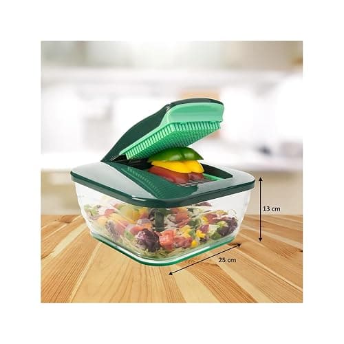 Nicer Dicer Chef Deluxe-Set 28-tlg. Multifunktions-Profi-Gemüseschneider mit Glasschale und Tomatenschneider | Teigwaren, Scheiben, Streifen, Spiralen, Julienne thumbnail 3