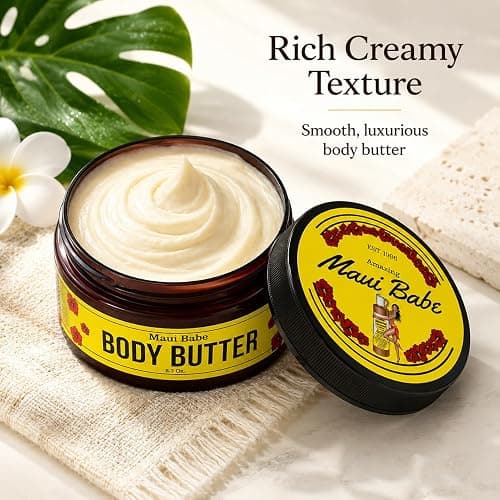 Maui Babe Body Butter – Intensive All-Over Body Moisturizer with Cocoa Butter & Coconut Oil, 8 oz thumbnail 3