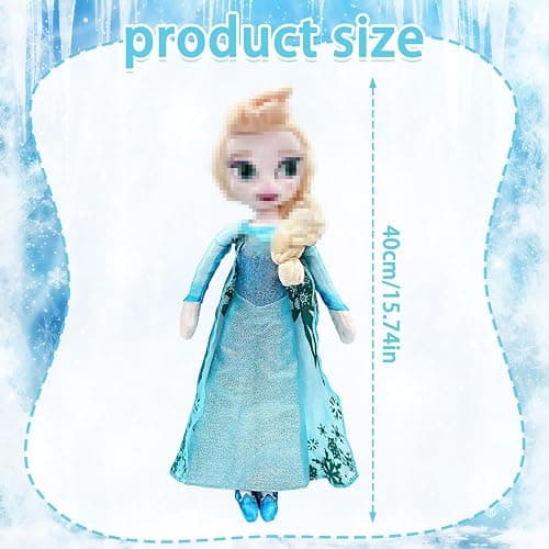 BAISHUWU ELSA Puppe, 40CM ELSA Plüschtier, Cartoon Gefüllte Puppen für Kinderpartygeschenke Geburtstag Geschenke thumbnail 2