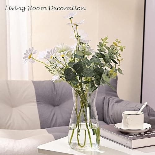 8 inch Clear Glass Flower Vases for Centerpiece Table Home Indoor Desk Decor,Ins Modern Boho Style Vase for Wedding Housewarming Gift thumbnail 8