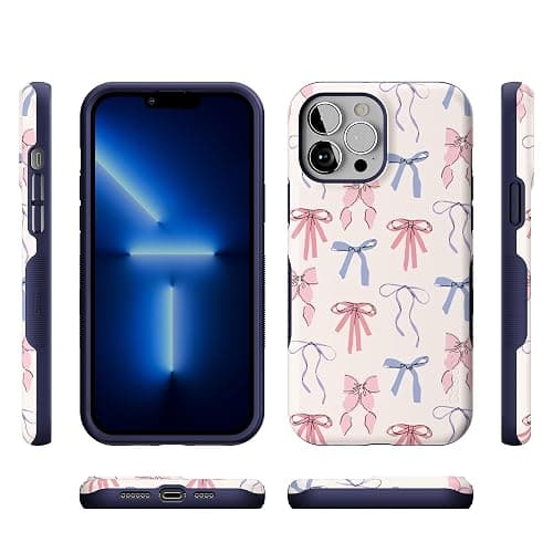 Casely iPhone 13 Pro Max Case | Coquette Girlie | Pastel Bows | Compatible with MagSafe | Bold Protective Design thumbnail 9