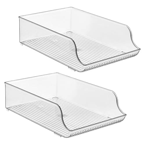 iDesign Plastic Water Bottle Organizer, Clear, 2-Pack | For Fridge, Bottle Holder, For Kitchen and Pantry thumbnail 8