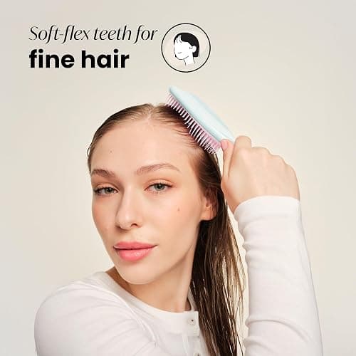 Tangle Teezer Fine & Fragile Ultimate Detangler Brush, Dry & Wet Hair Brush to Detangle & Reduce Breakage, Marshmallow Pink & Mint thumbnail 3