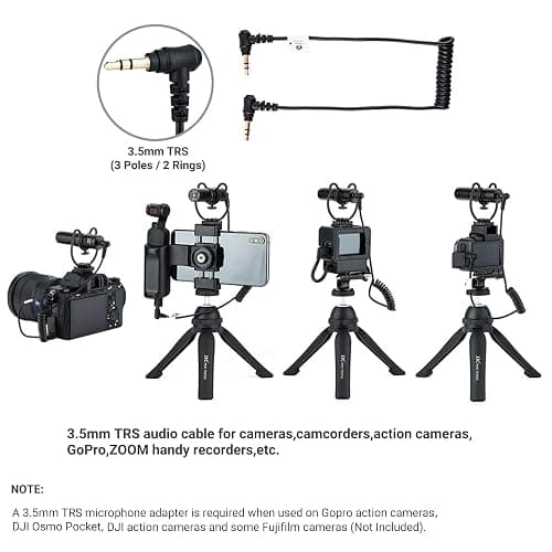 JJC Camera Shotgun Microphone Mic for Sony ZV-1 II ZV1 ZV-1F ZV1F A6700 A6400 A6300 Canon M50 R6II R RP R5 R7 R8 R10 R50 R100 Panasonic GH7 GH6 G95 Nikon Zf Z8 Z30 Z50 Z6 Z7 II Fuji X-T5 X-T4 X-S20 thumbnail 4