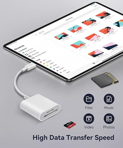 USB C SD Card Reader, WNXSLOAD SD Card Adapter with SD MicroSD Dual Slots for iPhone 15 16 iPad Mac MacBook Laptop, USB-C/TypeC High-Speed Trail Camera Memory Card Reader, Plug & Play - 2 Slots thumbnail 6