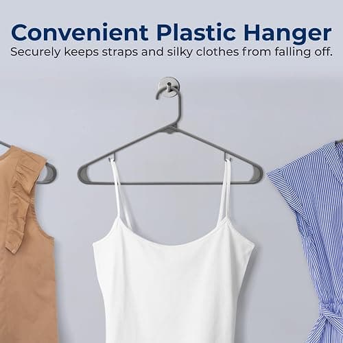 SereneLife 30 Pack Plastic Hangers, Non-Slip, Space-Saving Closet Organizers, Durable and Strong for Shirts, Sweaters, Hoodies, Kids Clothes & Dresses, Ultra-Thin, Lightweight thumbnail 6