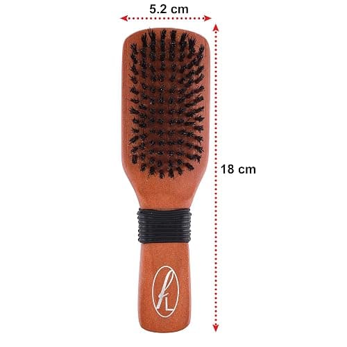Fine Lines Slick Back Hair Brush – Reduces Frizz & Static, Smooths Flyaways for Sleek Styles – Boar & Nylon Adds Shine – Wooden Handle with Grip – For Women & Men thumbnail 3