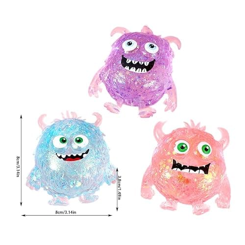 TREBIN Octopus Squishy Stress Balls for Adults, 1Pack Random Jellyfish Stress Ball Set Bulk Fidget Toys for Anxiety Relief - Sensory Squeeze Toys for Office Stress Relief (3.14'' Little Devil) thumbnail 3