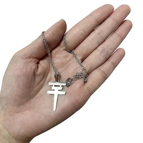 BTREEFLO Tokio Hotel Necklace 2 Pcs Rock Roll Necklace Stainless Steel Tokyo Hotel Merch for Men Women Tokio Hotel Pendant Jewelry Music Fans thumbnail 8