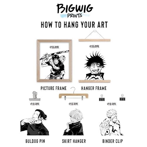Bigwig Prints Jujutsu Kaisen Poster Set - Manga Art Anime Wall, JJk Poster, Jujutsu Kaisen Wall Art, Gojo Satoru Poster, Jujutsu Kaisen Posters, Anime Wall Decor JJk Posters - Unframed Set Of 9 (8x10) thumbnail 5