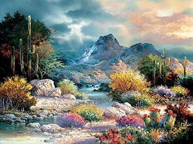SUNSOUT INC - Springtime Valley - 1000 pc Jigsaw Puzzle by Artist: James Lee - Finished Size 20" x 27" - MPN# 18085 thumbnail 2