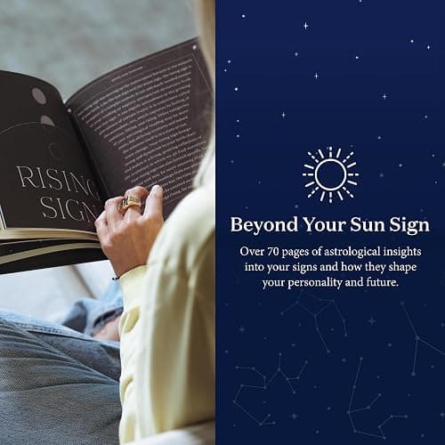 The Birthdate Book, A Fully Personalized Beautiful and Unique Reading of your Astrological Birth Chart - Fabric-bound Hardcover & 70+ Pages of Personal Horoscope Readings & Interpretation thumbnail 4
