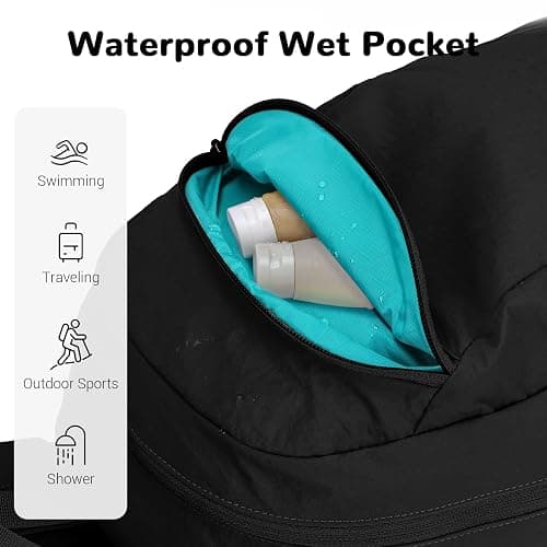 Outplea 25L Small Foldable Hiking Backpack Daypack with Wet Pocket for Women, Ultralight Packable Backpack for Travel Gym thumbnail 3