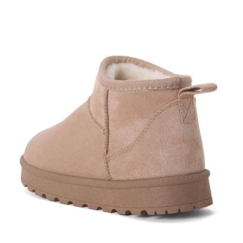 GHARIE CHAMPIONS Women’s Suede Ankle Boots – Classic Mini Snow Boots with Warm Lining, Lightweight & Non-Slip Sole for Winter Daily Wear thumbnail 4