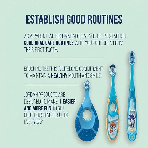 Jordan* ® | Step 1 Baby Toothbrush | 0-2 Years, Soft Bristles, BPA Free | Pink & Purple | 4 Pack | Manual thumbnail 7
