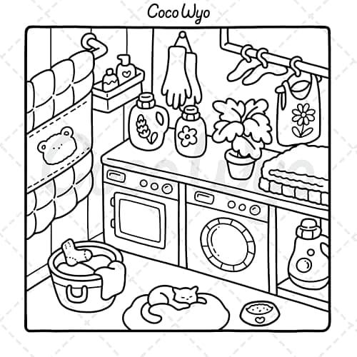 Little Corner: Coloring Book for Adults and Teens, Super Cute Designs of Cozy, Hygge Spaces for Relaxation (Cozy Spaces Coloring) thumbnail 6