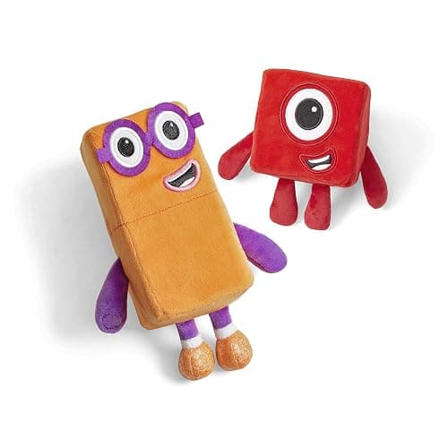 hand2mind Numberblocks One & Two Playful Pals Plush, Numbers for Toddlers, Preschool Math Learning Toys, Stuffed Animal Plushies, Counting Blocks Stuffies, Kids Birthday Gifts, Easter Basket Stuffers - Toys thumbnail 4