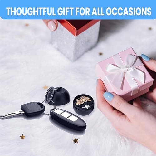 Jewelry Ring Holder Keychain,Portable Travel Sports Ring Keeper Case,Mini Small Versatile Carrying Display Storage Organizer Box With Key Chain thumbnail 7