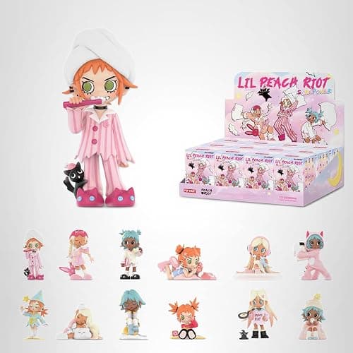 POP MART Lil Peach Riot Sleepover Series Blind Box Figures, Random Design Action Figures Collectible Toys Home Decorations, Holiday Birthday Gifts for Girls and Boys, Single Box thumbnail 9