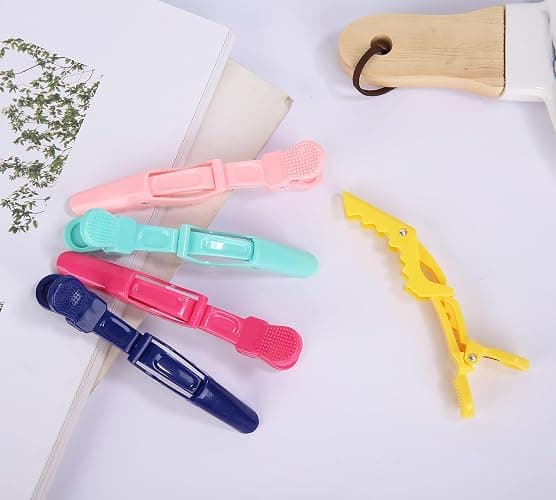 HH&LL Hair Clips for Women – Wide Teeth & Double-Hinged Design – Alligator Styling Sectioning Clips of Professional Hair Salon Quality - 10Pack (Mixed Candy) thumbnail 7