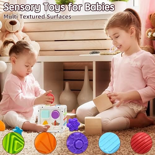 Mailesi Baby Toys for 1 2 Year Old Boys Girls, Montessori Sensory Toys for 12 18 Months 1st Gifts Educational Learning Shape Sorter Activity Cube Travel Toys for Autism Toddlers Birthday Presents thumbnail 4