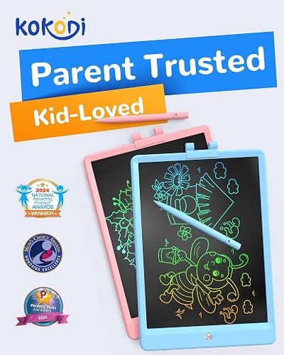 KOKODI LCD Writing Tablet, Gifts for 3 Years Old Boys and Girls，10 Inch Colorful Doodle Board Drawing Tablet, Erasable Reusable Electronic Drawing Pads, Educational and Learning Toys for Kids thumbnail 3