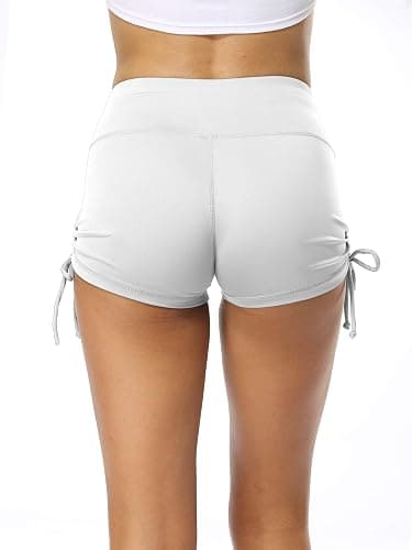 CADMUS Athletic Booty Shorts for Women 3 Pack High Waisted Workout Pro - Small - Booty Shorts: Inseam 2",black,grey,white thumbnail 3