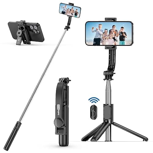 SelfieShow Selfie Stick, Extendable Selfie Stick Tripod with Wireless Remote and Tripod Stand, Portable, Lightweight, Compatible with iPhone 15 14 13 12 Pro Xs Max X 8Plus, Samsung Smartphone and More - Image 1
