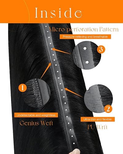 Sunny Hair Butterfly Hair Extensions Human Hair Jet Black Butterfly Genius Weft Hair Extensions Dual-Use Micro Bead Real Human Hair 18 Inch 100G thumbnail 3