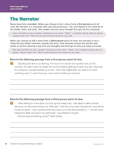 Scholastic Success with Writing Grade 5 Workbook thumbnail 10