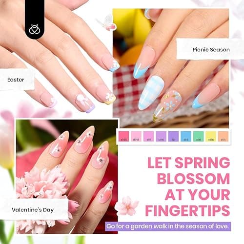Beetles Winter Gel Nail Polish Set, 70 PCS 60 Colors Red Green Pink Brown Blue Nude Glitter Gel Nail Polish Kit with Base Top Coat for Beginners UV LED Needed DIY Salon Christmas Gifts for Women thumbnail 4