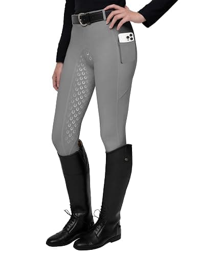 FitsT4 Sports Women's Full Seat Riding Tights Active Silicon Grip Horse Riding Tights Equestrian Breeches - Image 1