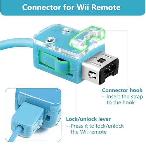 OSTENT Motion Based Wired Nunchuck Controller for Nintendo Wii Console Video Game Color Blue thumbnail 3