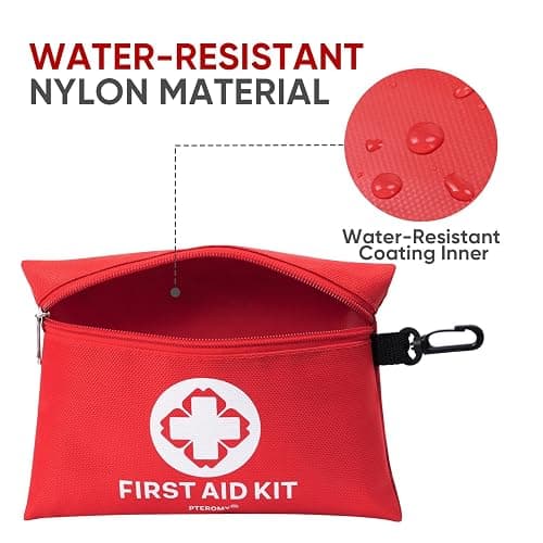 PTEROMY 150 Piece Mini First Aid Kit, Portable Small Emergency Kits Compact 1st Aid Kit for Car, Travel, Home, Camping, Outdoor, Hiking - 150PCS thumbnail 2