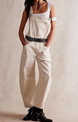 loveimgs Women Y2k Baggy Barrel Jeans Overalls Wide Leg Denim Pants Bib Overalls Jumpsuit Boyfriend Patchwork Jeans thumbnail 2