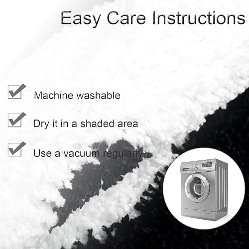 PASUXI You Look Good Bath Mat, Cute Bath Rug for Bathroom, Non-Slip Cool Rugs for Bedroom, Soft and Stylish Bathroom Mats, House Warming Gifts New Home (Black and White, 21" x 29") thumbnail 6