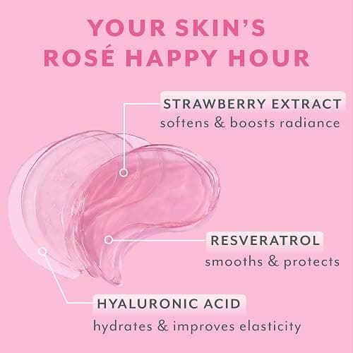 Patchology Serve Chilled Rosé Hydrating Under Eye Patches – Hyaluronic Acid & Antioxidant-Infused Eye Masks to Reduce Dark Circles, Puffiness & Fine Lines - Ideal Skincare Essentials (5 Pairs) thumbnail 3