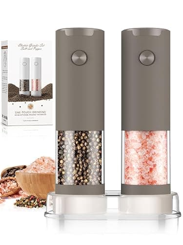 Electric Salt and Pepper Grinder Set Automatic Adjustable Coarseness Pepper Grinder Shakers Set Kitchen Products Anniversary Birthday Ideas Gifts for Men - Image 1
