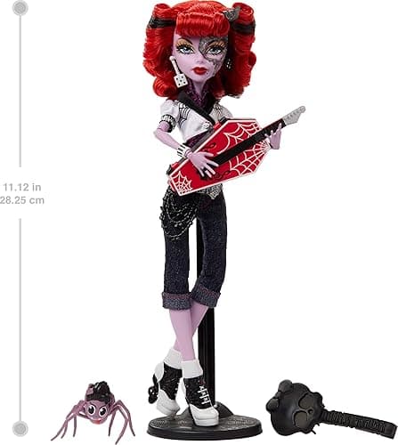 Monster High Boo-riginal Creeproduction Doll, Operetta Collectible Reproduction with Doll Stand, Diary, and Pet Spider Memphis “Daddy O” Longlegs thumbnail 2