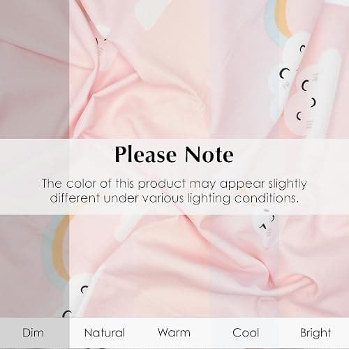 Salt Earth 100% Cotton 210TC Kids Bedsheet, Twin Fitted Sheet, Toddler Bed, 2 Piece Bedding Set- 1 Fitted Sheet and 1 Pillowcase, Themed Toddler Bed Sheets, Cute Sheets for Kids Bed (Rainbow) thumbnail 6