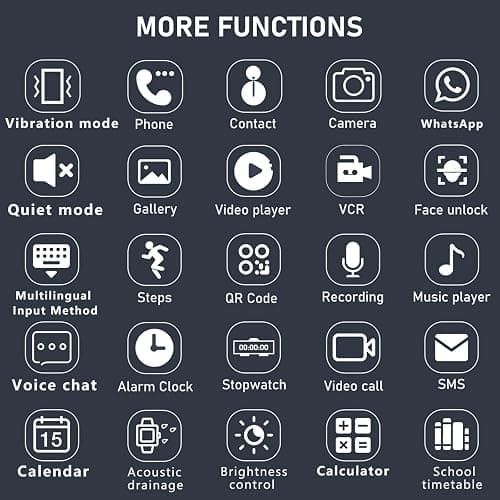 DDIOYIUR Smart Watch for Kids, 4G Kids GPS Watch with WiFi, SMS, Call, Voice Video Chat, Bluetooth, Audio Recording, Alarm, Pedometer,Birthday Gifts for 4-16 Students. thumbnail 5
