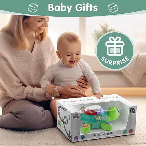 iPlay, iLearn Baby Musical Turtle Toy, Spanish English Bilingual Learning, Toddler Crawling Toys W/ Light & Sound, Infant Development Educational Birthday Gifts 6 7 8 9 10 12 Month 1 Year Old Boy Girl thumbnail 7